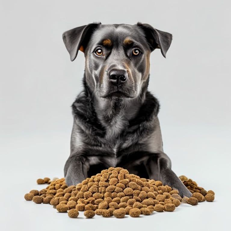 Croquettes pour chien gris
