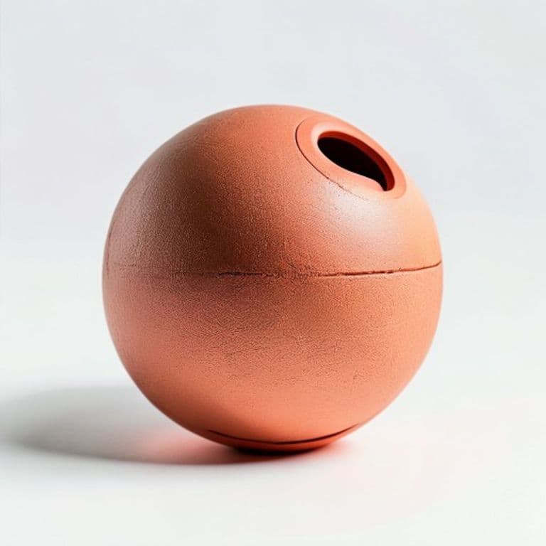 Balle pour animal terracotta