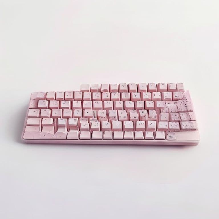 Clavier sans fil rose poudré