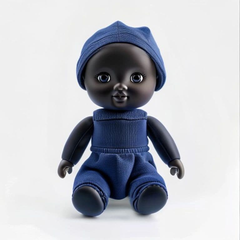 Poupée bleu marine