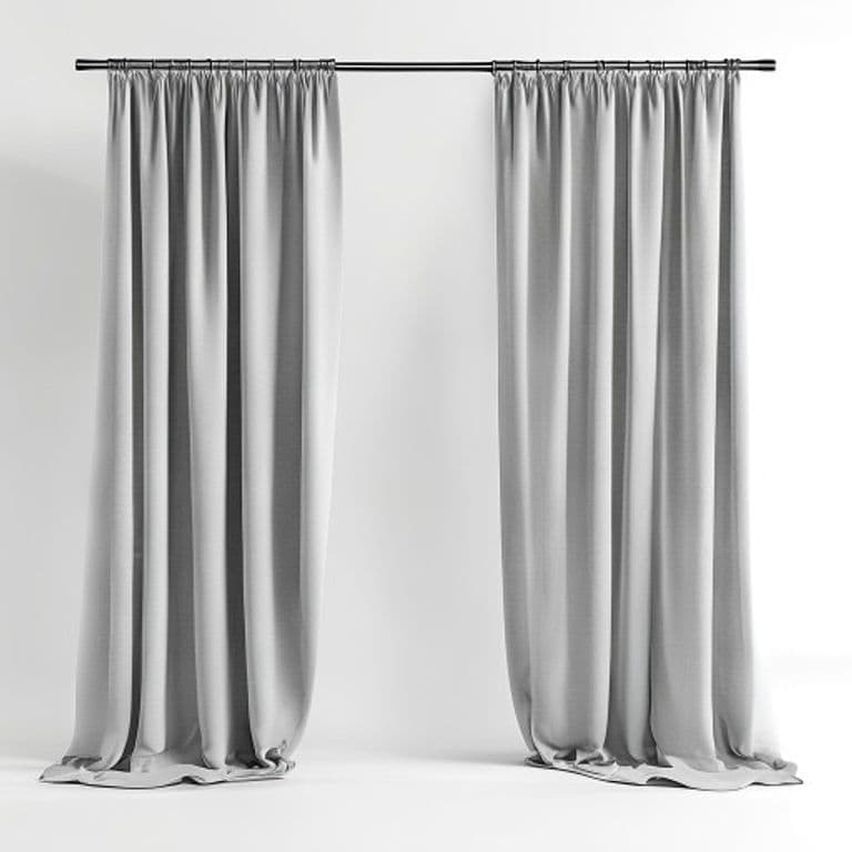 Paire de rideaux gris 140x240