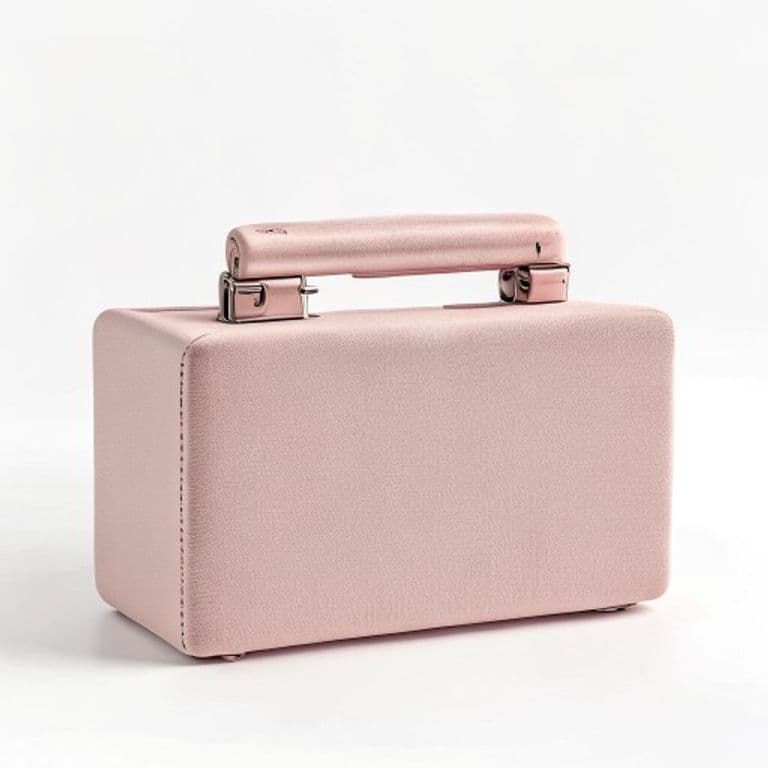 Organiseur de bureau rose poudré