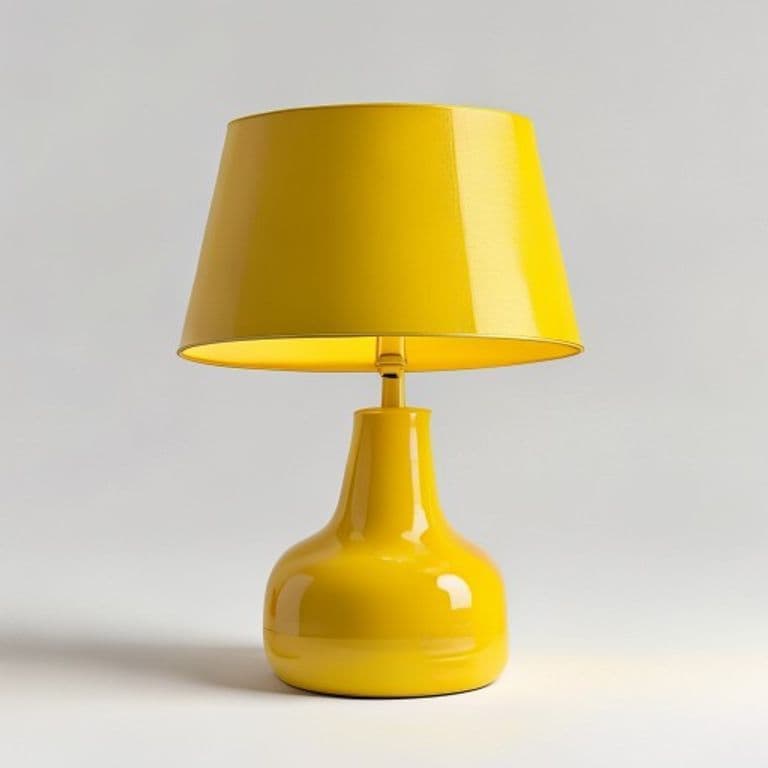 Lampe de bureau jaune moutarde