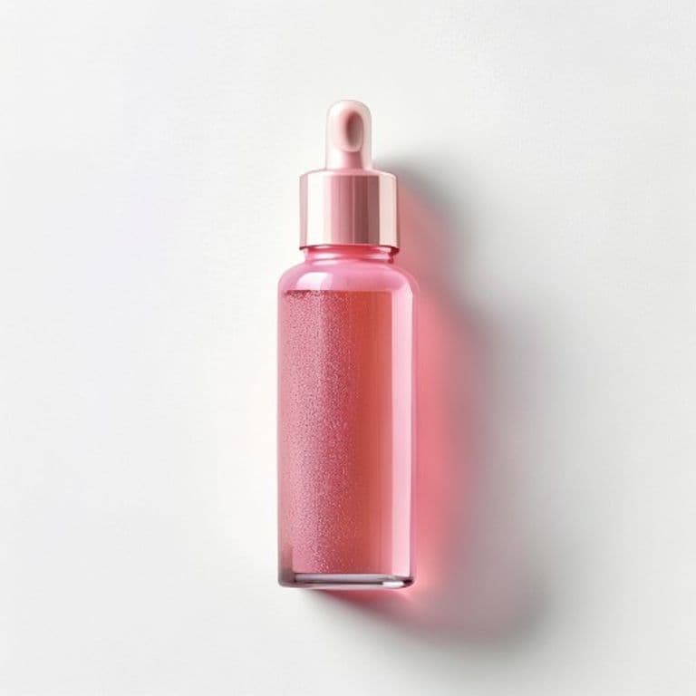Huile cheveux rose poudré