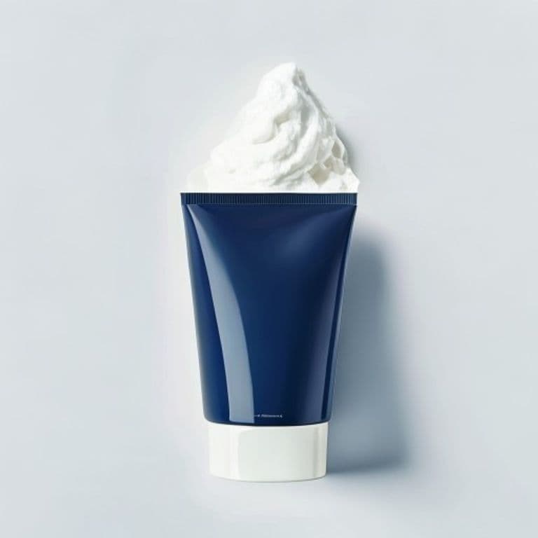 Mousse à raser bleu marine