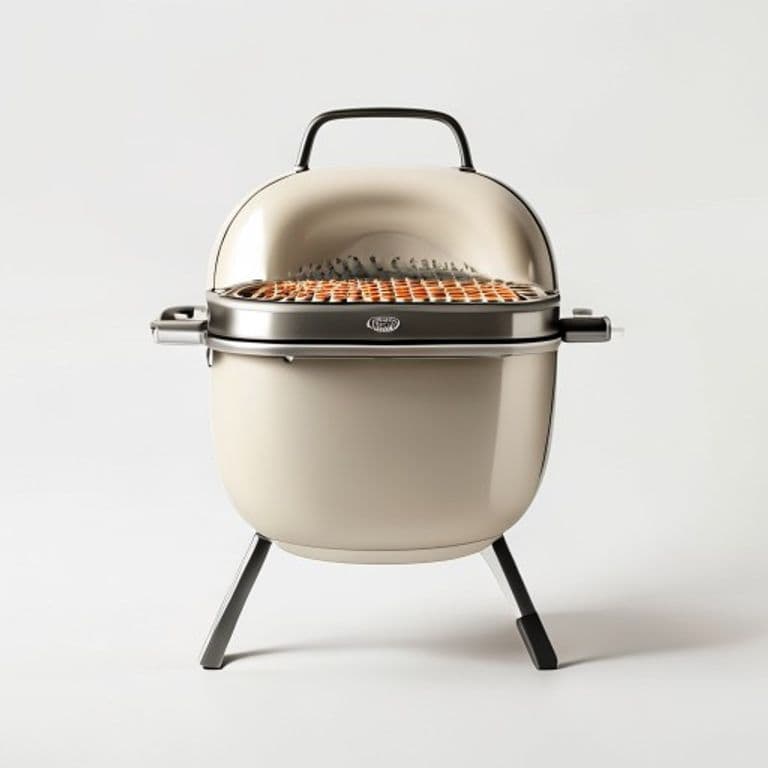 Barbecue portable beige